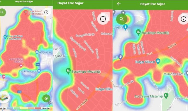 Edirne&#039;de HES haritasında Kovid-19 riskinin düşük olduğu tek yer mezarlıklar