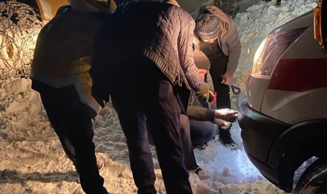 Ekipler hastaya ulaşabilmek için mücadele verdi