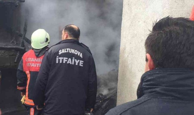 Emekli imamın evinde yangın çıktı