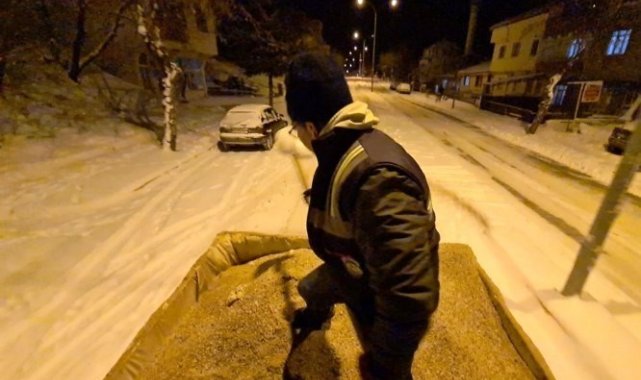 Emet&#039;te karla mücadelede 200 ton tuz kullanıldı
