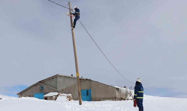 Enerji Timleri iş başında, bin 700 rakımlı köydeki arızayı böyle giderdiler