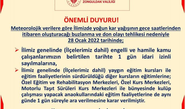 Engelli ve hamile kamu çalışanların bir gün süre ile izin