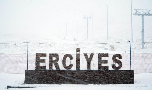 Erciyes'te kar kalınlığı 1.50 metreye ulaştı