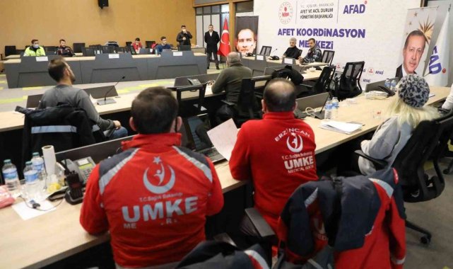 Erzincan'da olabilecek afetlere karşı 24 saat mesai
