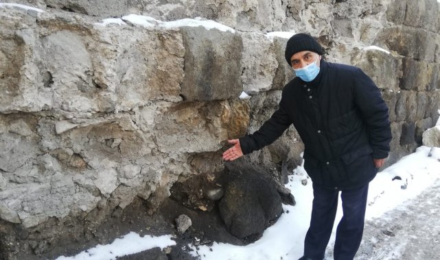 Erzurum kalesi dış surlarından kalan tek parça