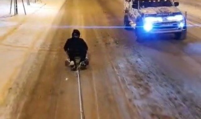 Erzurum sokaklarında inanılmaz macera