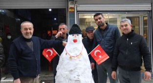 Esnaftan beşi bir yerdeli kar sevinci