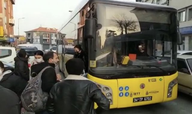 Eyüpsultan'da İETT otobüsü arızalandı, trafik felç oldu