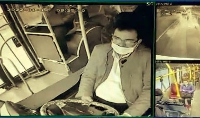 Freni patlayan otobüsün kontrolden çıkıp 9 araca çarptığı anlar kamerada