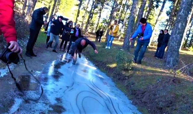 Gazetecinin buzla imtihanı