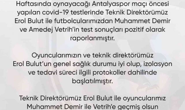 Gaziantep FK'da korona virüs şoku