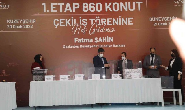 Gaziantep'te 14 bin konut projesinde ilk kuralar çekildi