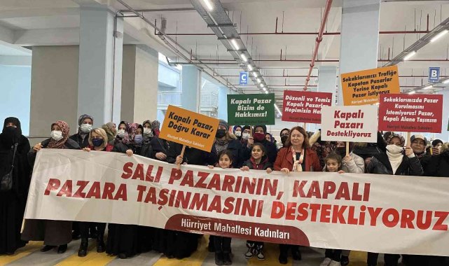 Gaziosmanpaşalı kadınlardan kapalı pazar alanına tam destek
