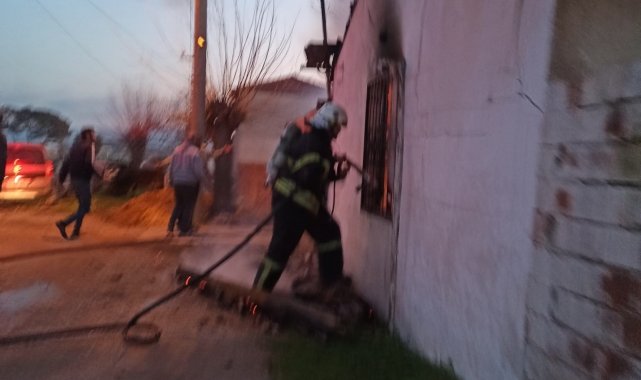 Germencik'te ev yangını