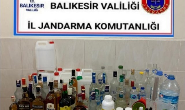 Gönen'de kaçak içki operasyonu