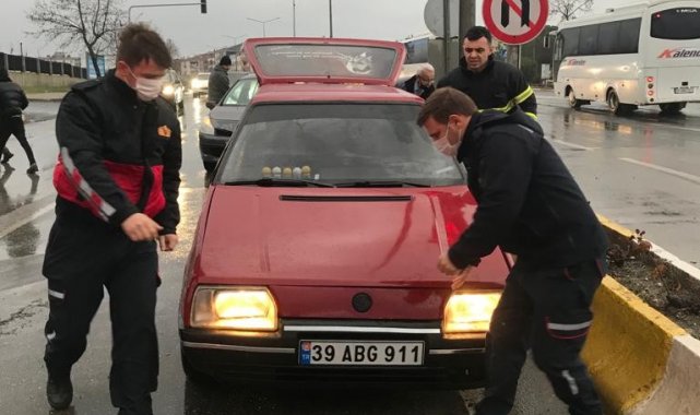 Görenler şaşkına döndü: Düz yolda yan yattı