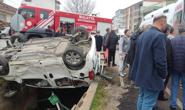 Hafif ticari araç kanala düştü: 1 yaralı