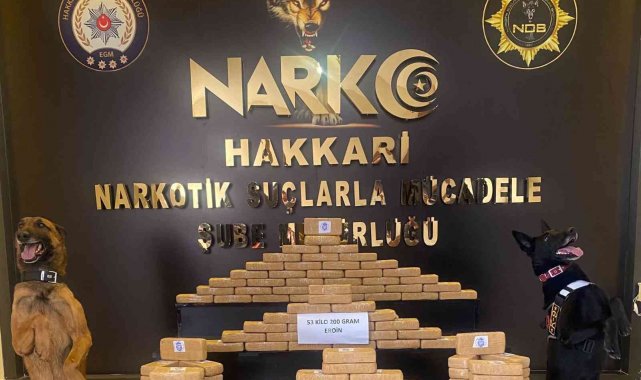 Hakkari'de 53 kilo 200 gram eroin ele geçirildi