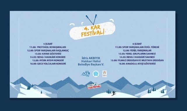 Hakkâri 4. Kar Festivali başlıyor