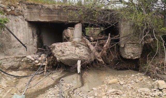 Hasar gören menfez yenilendi