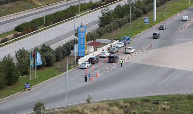 Hatay'da helikopterli trafik denetimi