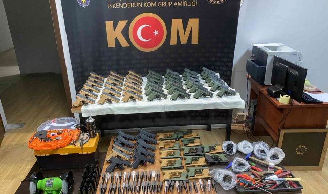 Hatay'da silah atölyesine baskın