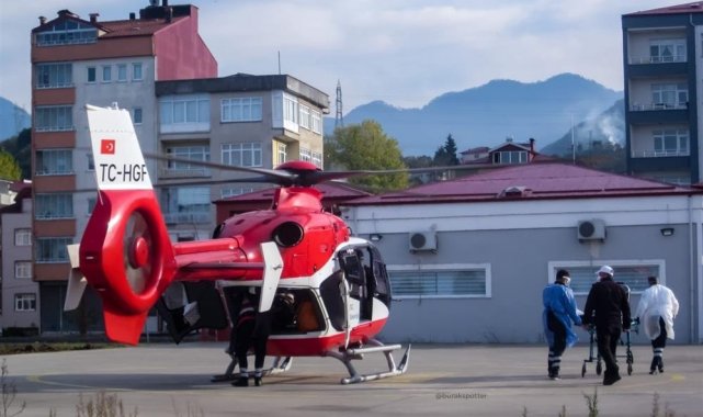 Hava ambulansı 9 günde 10 hastanın naklini sağladı