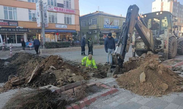 Havsa'da doğal gaz hattı döşeme çalışmaları