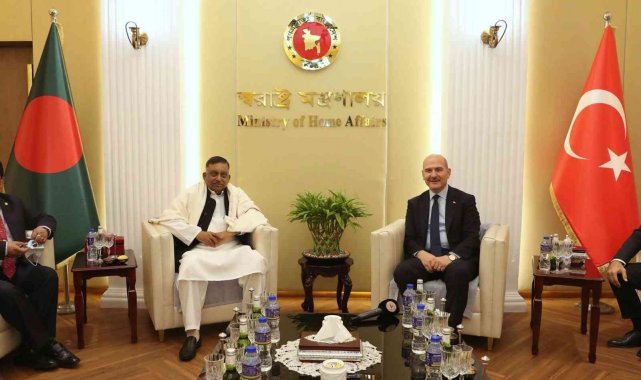 İçişleri Bakanı Soylu, Bangladeş İçişleri Bakanı Khan ile bir araya geldi