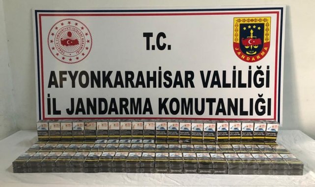 İhsaniye'de 260 paket gümrük kaçağı sigara ele geçirildi