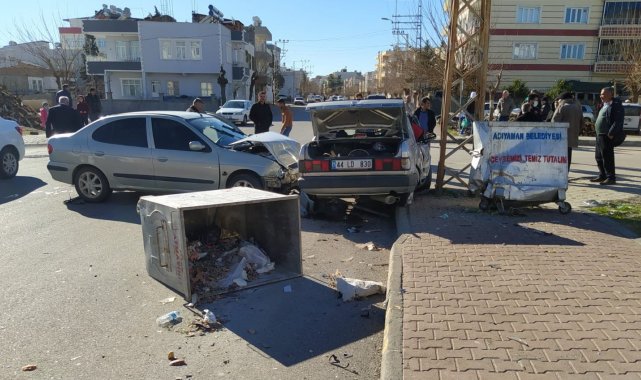 İki otomobil çarpıştı: 2 yaralı