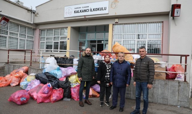 İlkokul öğrencileri 3,5 ton atığı ekonomiye kazandırdı