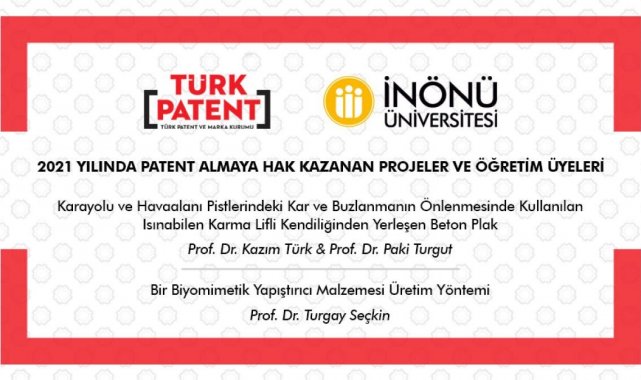 İnönü Üniversitesi'nde 2 proje patent aldı