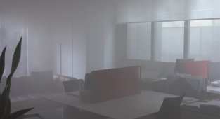 İş merkezindeki buzdolabında çıkan yangın korkuttu