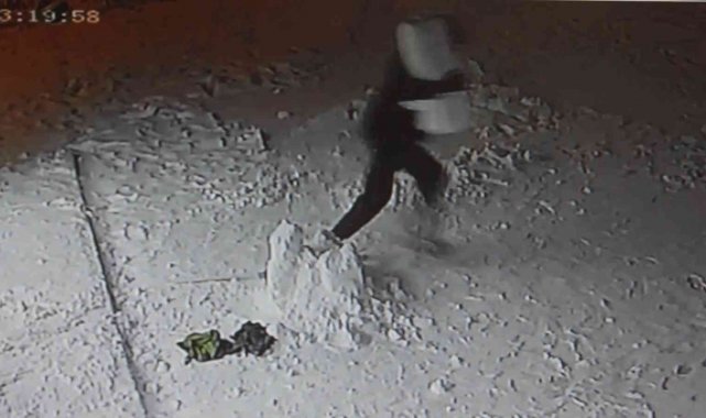 İş yeri önündeki kardan adamı bile çaldılar