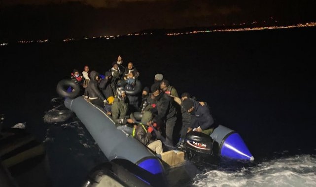 İzmir açıklarında 34 düzensiz göçmen kurtarıldı