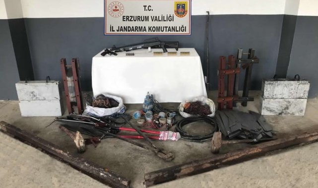 Jandarma ekiplerinden kablo hırsızlarına operasyon