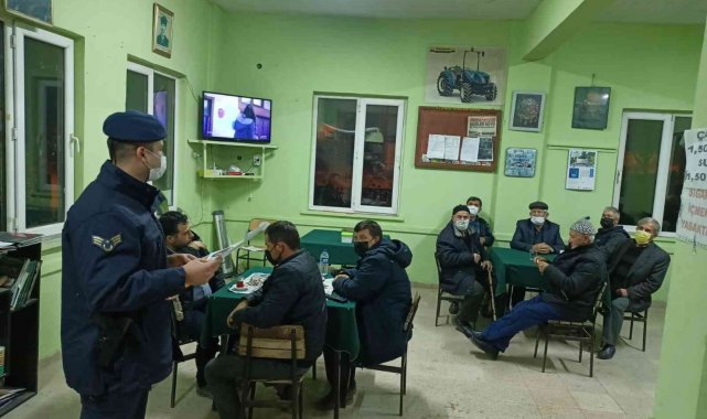Jandarmadan köylerde hırsızlık ve dolandırıcılığa karşı bilgilendirme çalışması