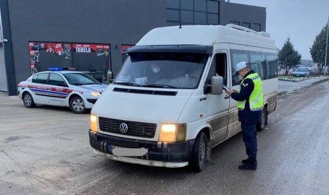 Jandarmadan yolcu minibüslerine sıkı denetim