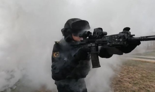 JÖAK emrindeki görevli personeller eğitim atışlarına devam ediyor