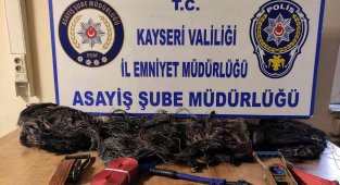 Kablo hırsızı 3 kişi yakalandı