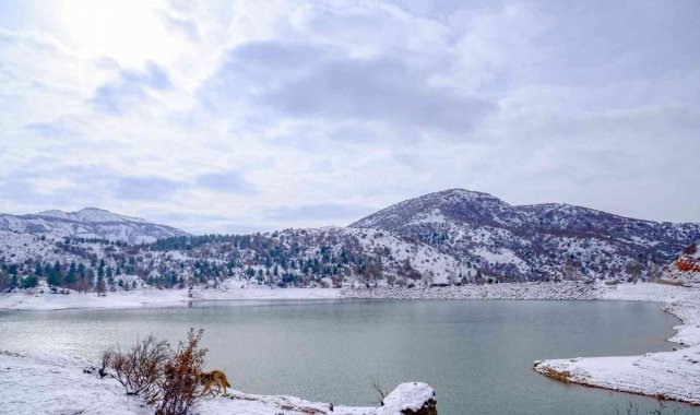 Kahramankazan'da kartpostallık kar manzaraları