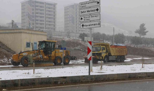 Kahramanmaraş'ta karla mücadele