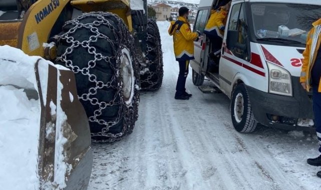 Kalp hastasına karlı yollar açılarak ulaşıldı