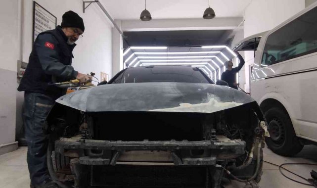 Kar kazaları artırdı, kaportacılarda araç koyacak yer kalmadı