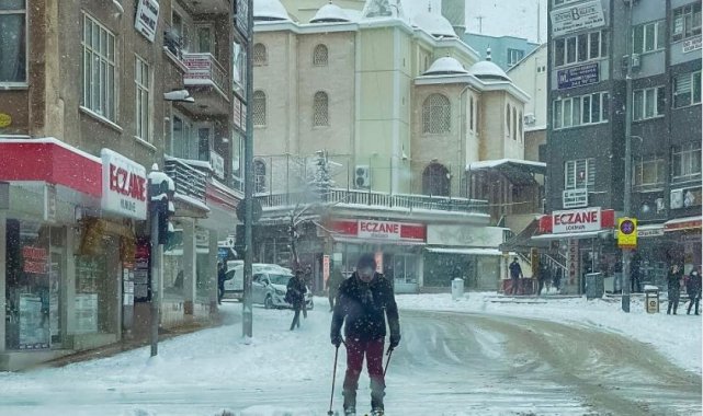 Kar sanata dönüştü