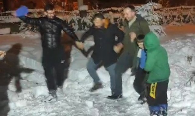 Kar yağışı horona engel olamadı