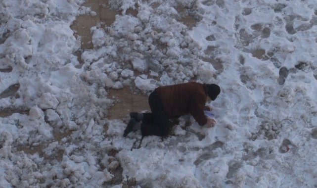 Kara alışık olmayan Şanlıurfalılar düşe kalka yürüdü