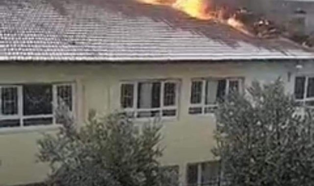 Karacasu&#039;da okul yangını korkuttu