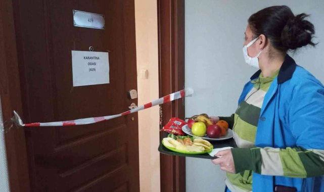 Karantinadaki öğrencilere yemek hizmeti